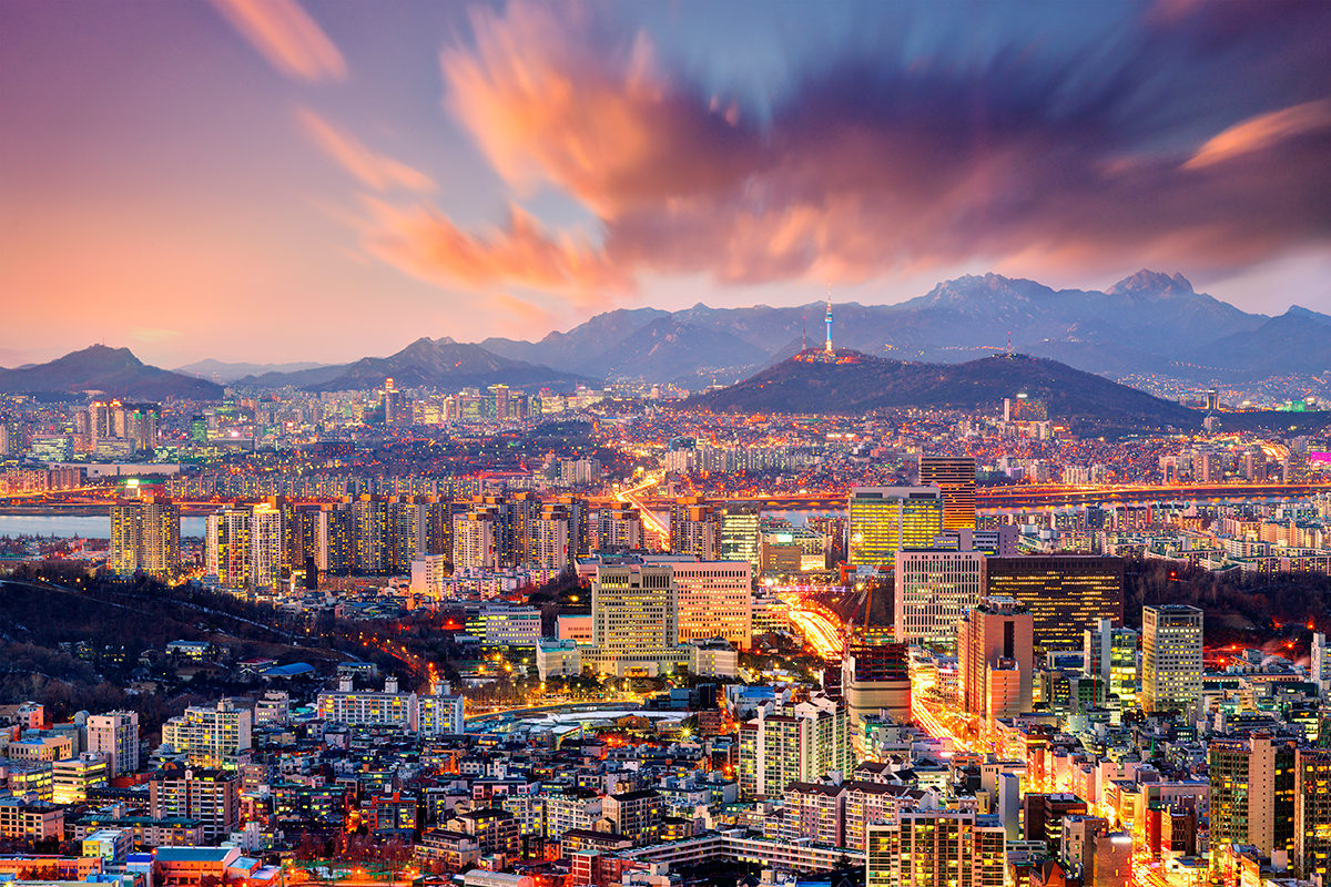 Вечерняя столица. Панорама Сеула